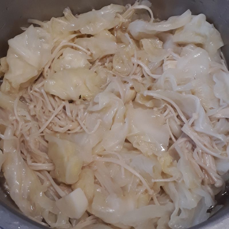 簡單煮高麗菜金針菇