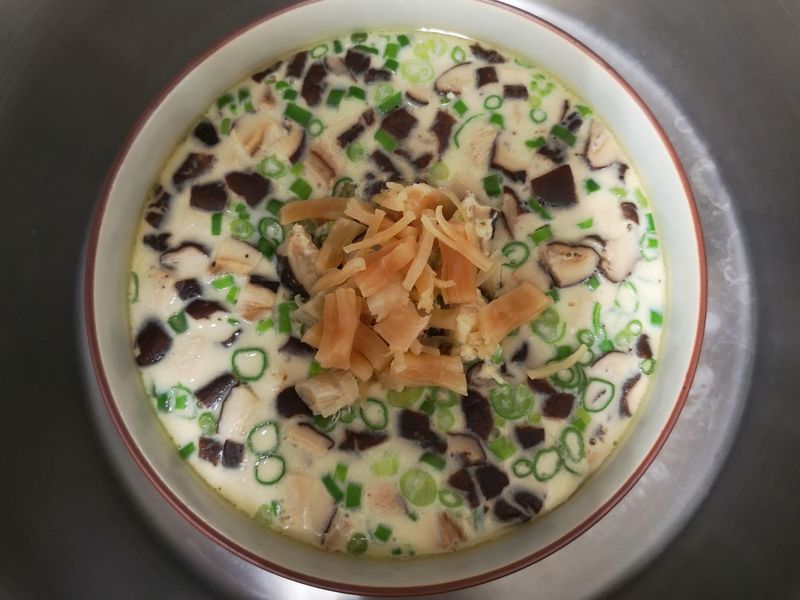 干貝香菇蔥蒸蛋