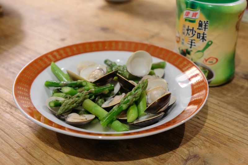 蘆筍炒蛤蜊