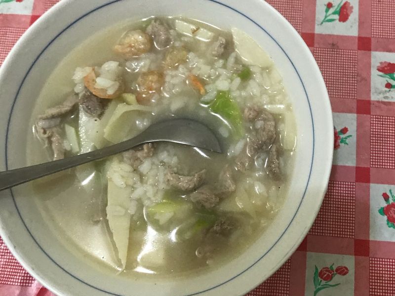 筍子肉絲粥