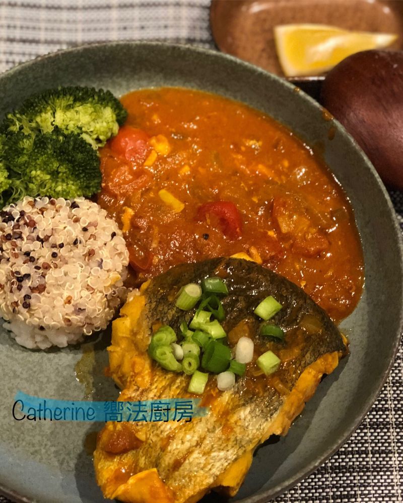 一鍋到底~鱈魚番茄咖哩藜麥飯