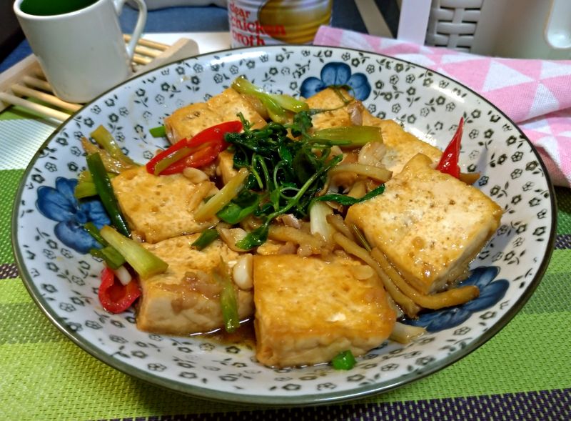 塔香三杯豆腐