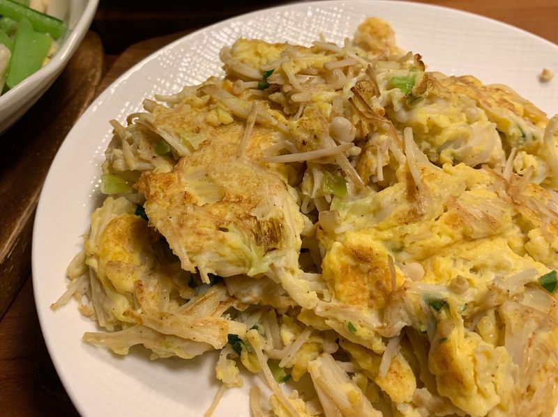 金針菇煎蛋