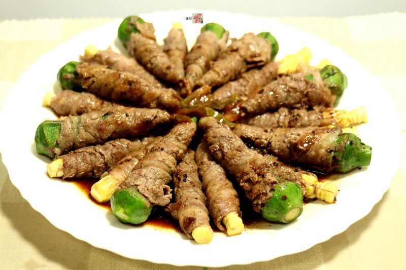 時蔬牛肉卷