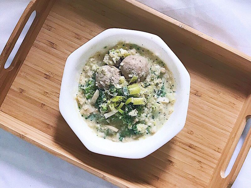 杏鮑菇花椰菜燕麥粥