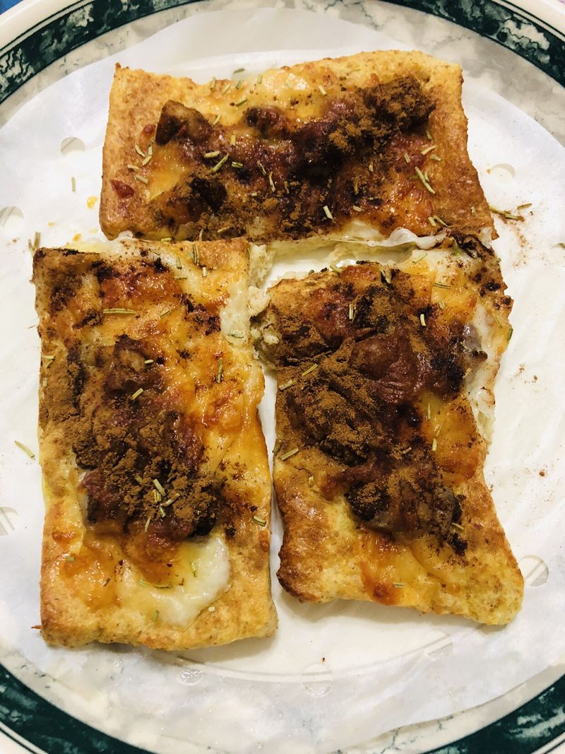 雞丁焗烤土司（氣炸鍋料理）