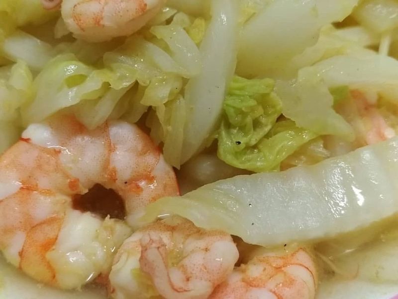 咖哩風味大白菜炒蝦