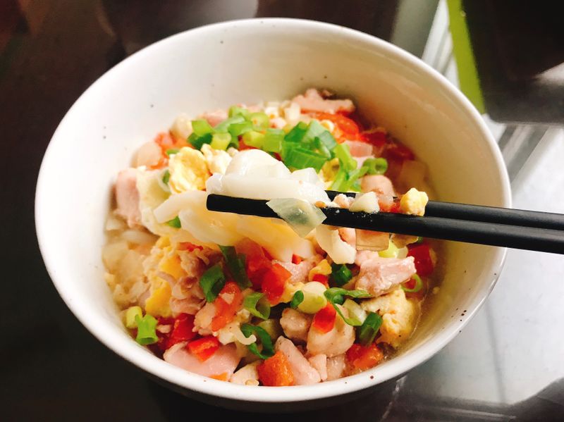 番茄親子烏龍麵(減脂料理)