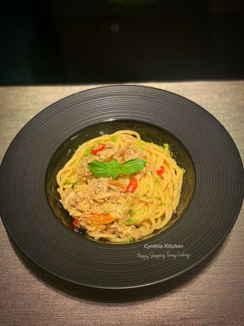 香蒜辣椒蟹肉炒意粉