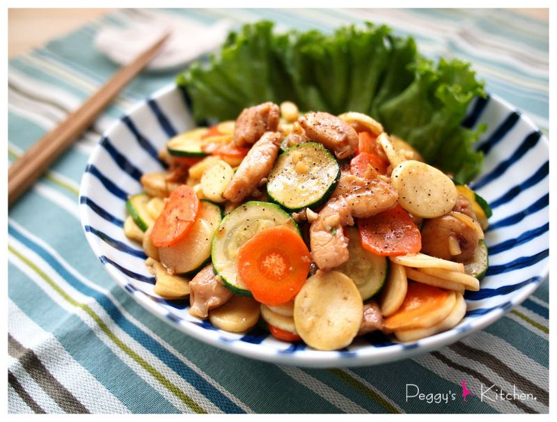 【四季江戶味之秋季料理】《Peggy廚房》蠔油美人腿炒櫛瓜
