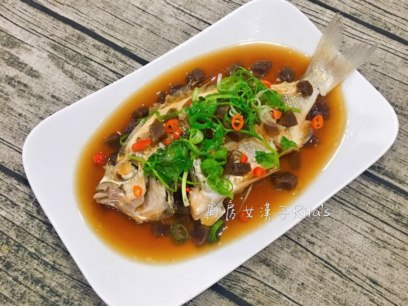 醃菜心蒸鮮魚