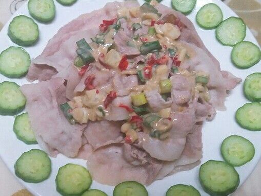 新手也學的會~麻醬五花肉片😸