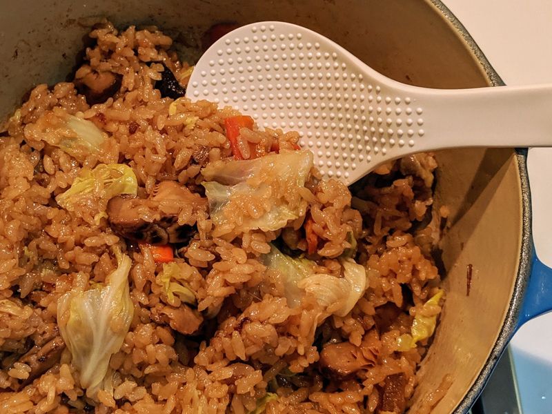 鑄鐵鍋高麗菜飯-成功