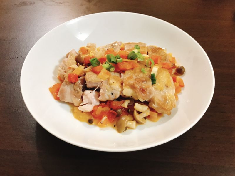 番茄菇菇醬佐雞腿排(聖誕減醣料理)