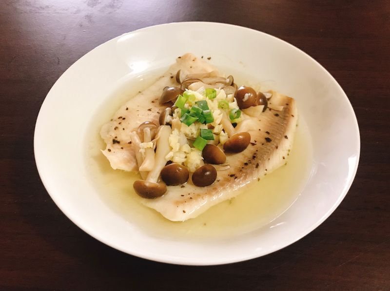 清蒸蒜香菇菇鯛魚（減脂電鍋料理）