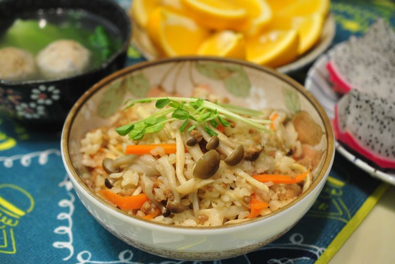 竹筍菇菇炊飯
