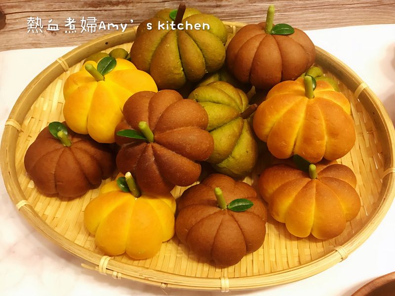 南瓜紅豆麵包