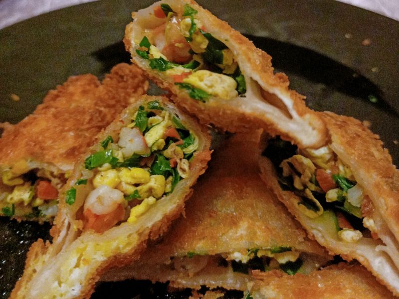 酥脆韭菜蝦餃