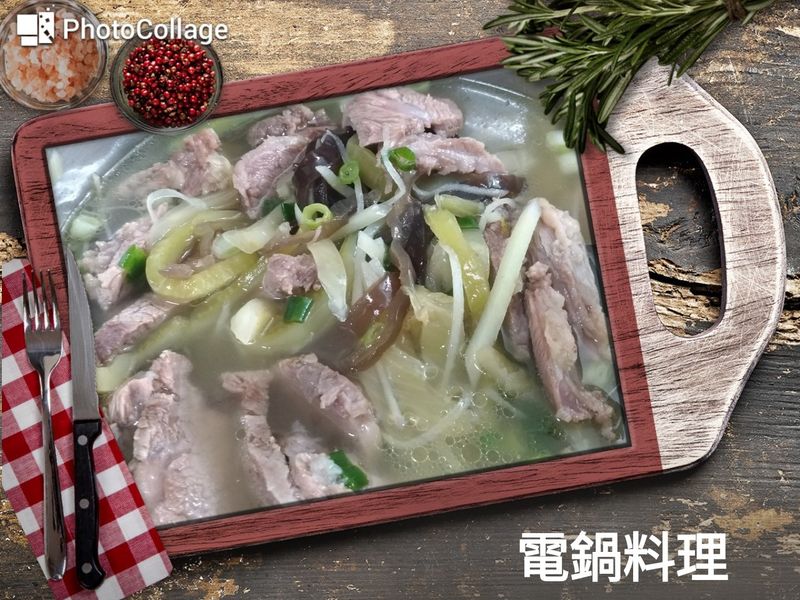 酸菜菊花肉片湯