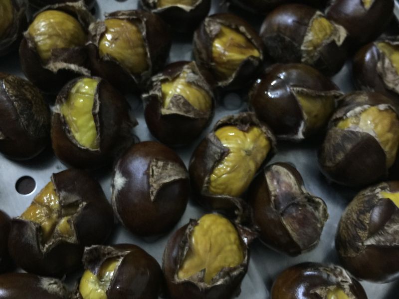 栗子🌰先蒸再烤