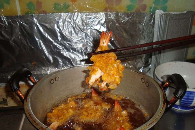 玉米脆片炸蝦