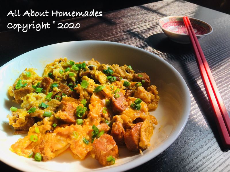 五香肉丁煎蛋