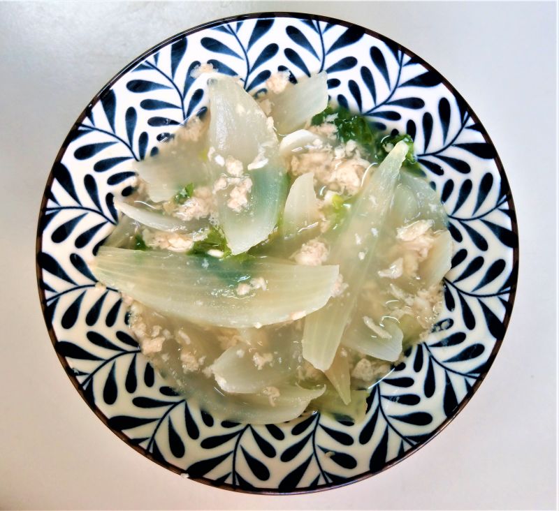 洋蔥蛋花湯。日常好湯