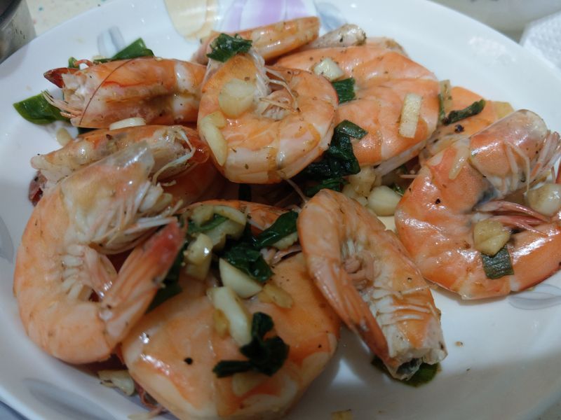 蒜味炒蝦
