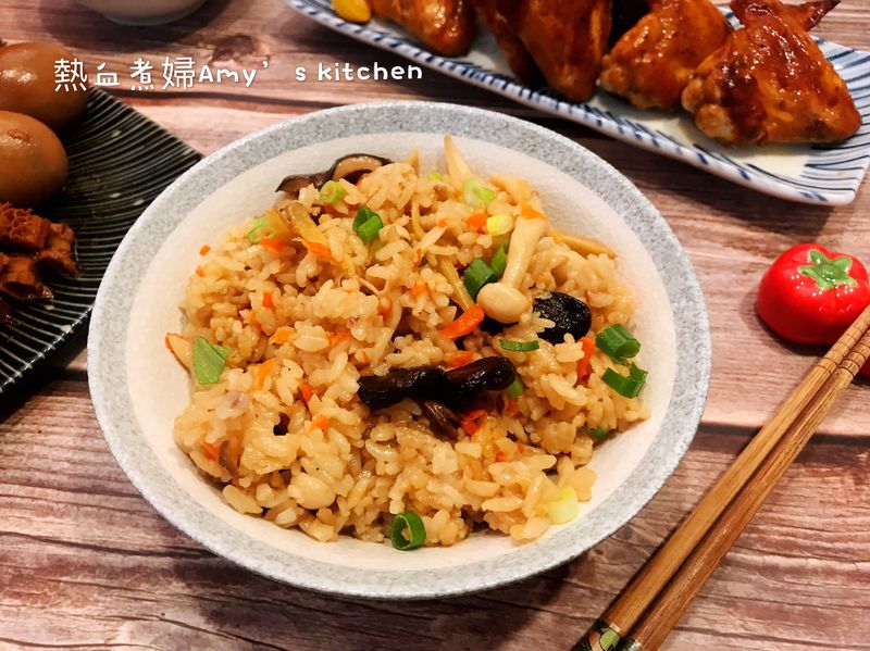 鴻禧菇紅蘿蔔香菇炊飯 (飛利浦萬用鍋)