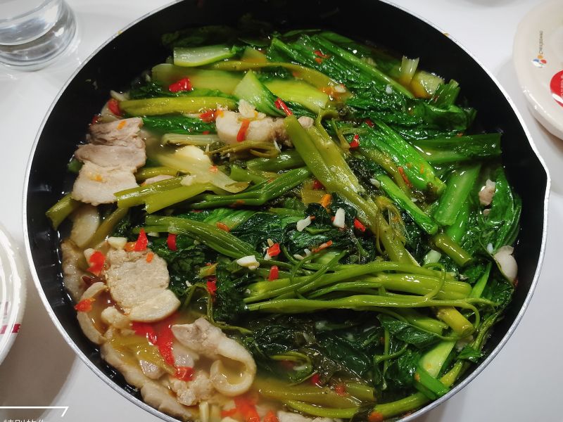 薑辣豬肉青菜鍋
