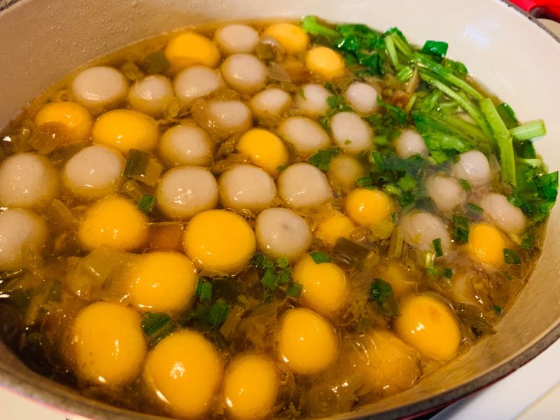 地瓜鹹湯圓
芋頭地瓜鹹湯圓
（甜的亦可）