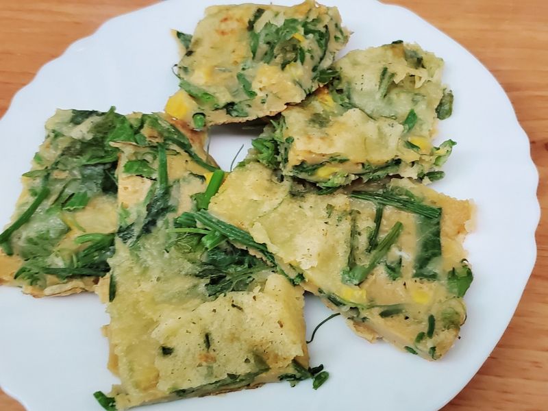 龍鬚菜煎餅