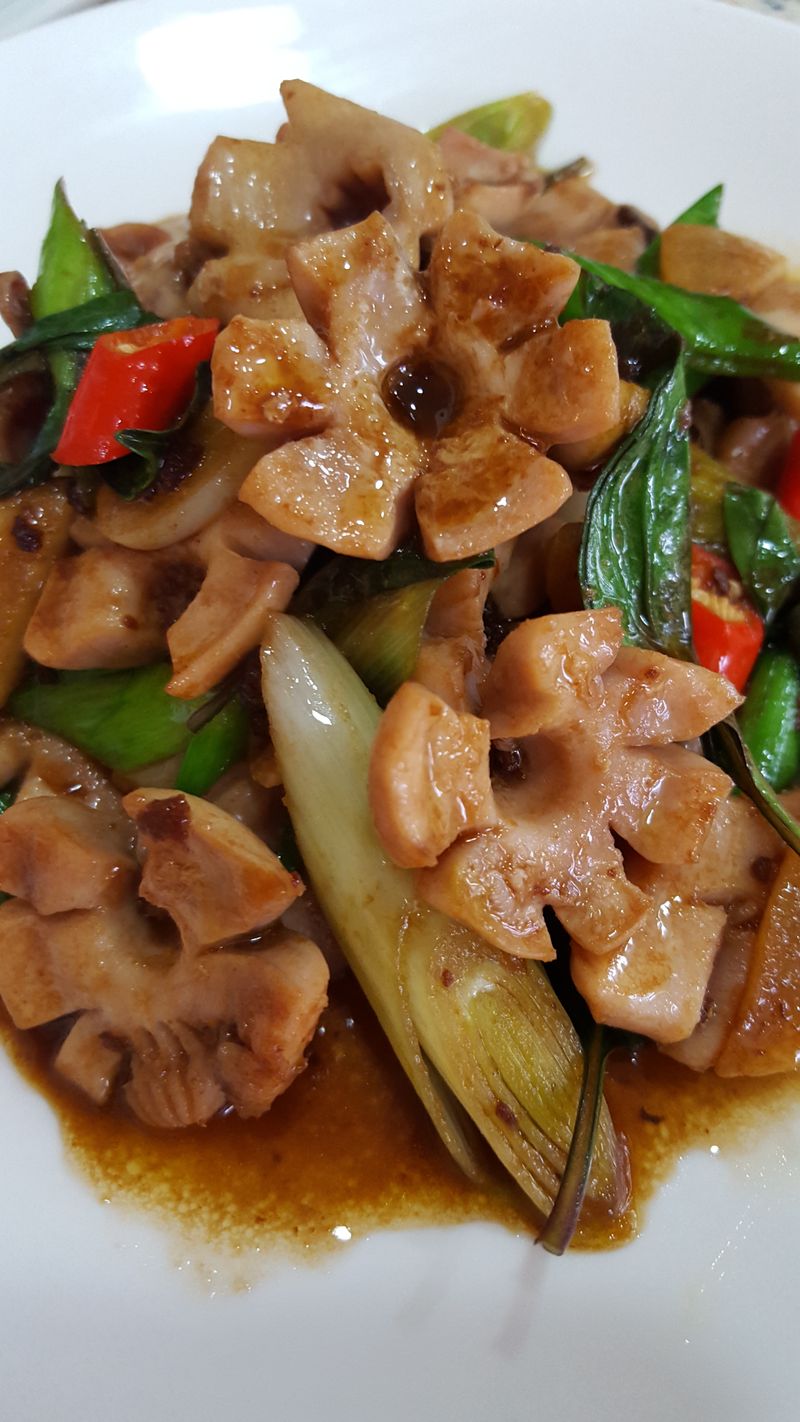 炒烏魚腱