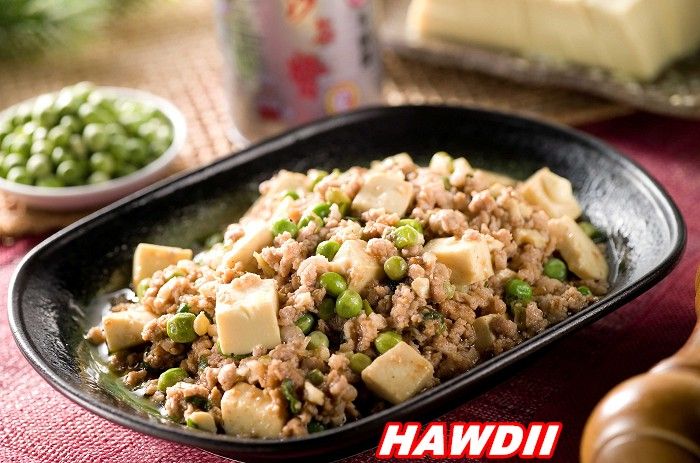 沙茶甜豆肉末豆腐
