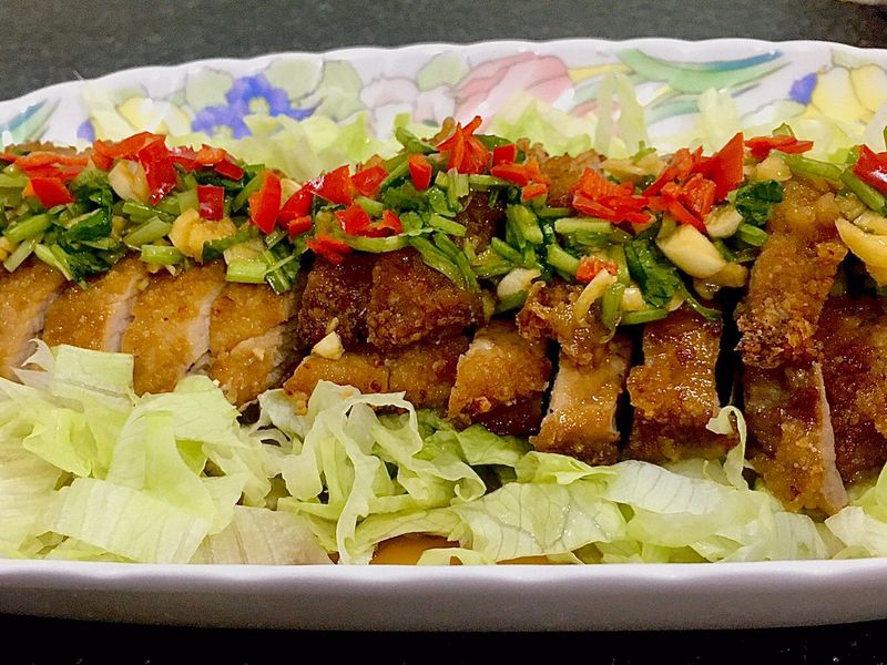 泰式椒麻排骨~用氣炸鍋炸排骨