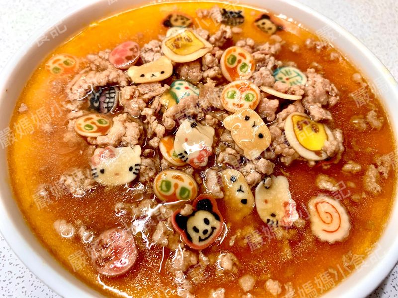 卡通魚板豆腐蒸蛋🍥🍥