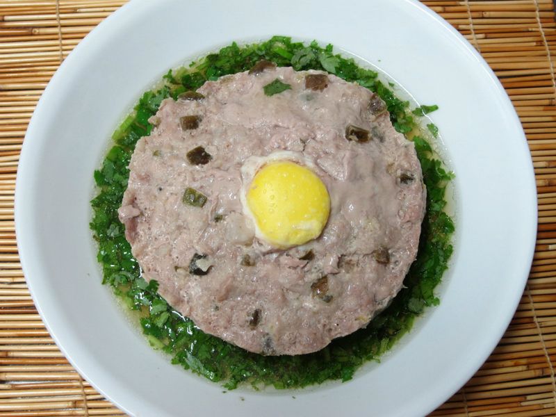 脆瓜蒸肉餅