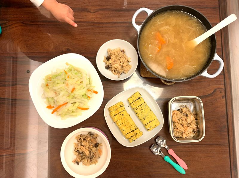 鮭魚菇菇炊飯