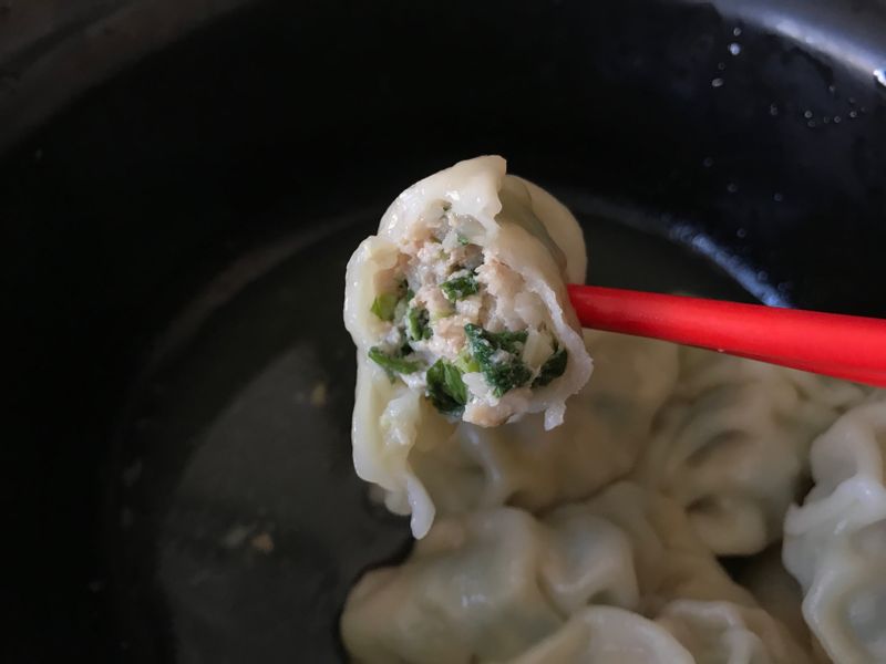 鮮蝦青菜水餃