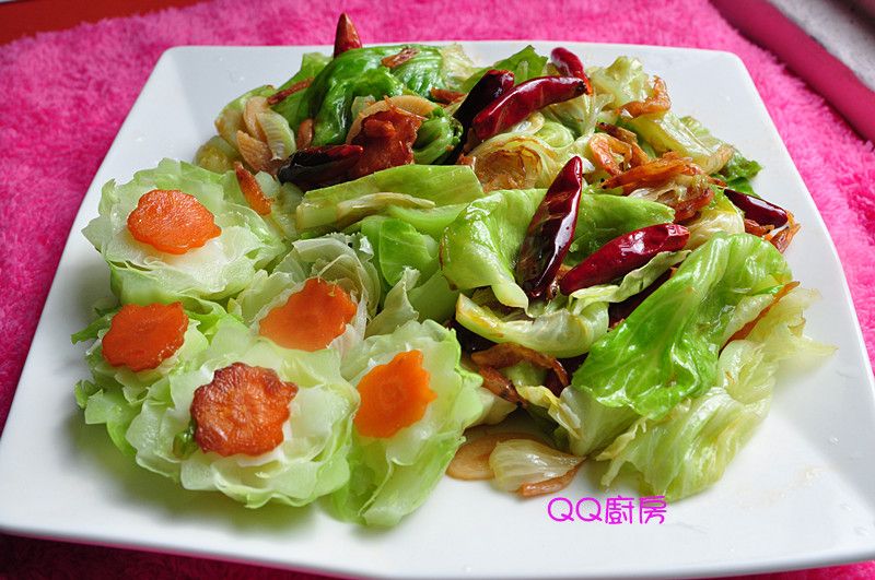 櫻花蝦辣炒高麗菜心