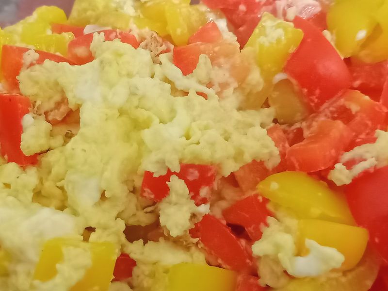 甜椒炒蛋~簡單快速健康料理
