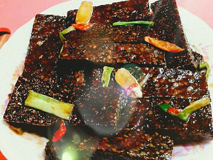 麻油燴米血