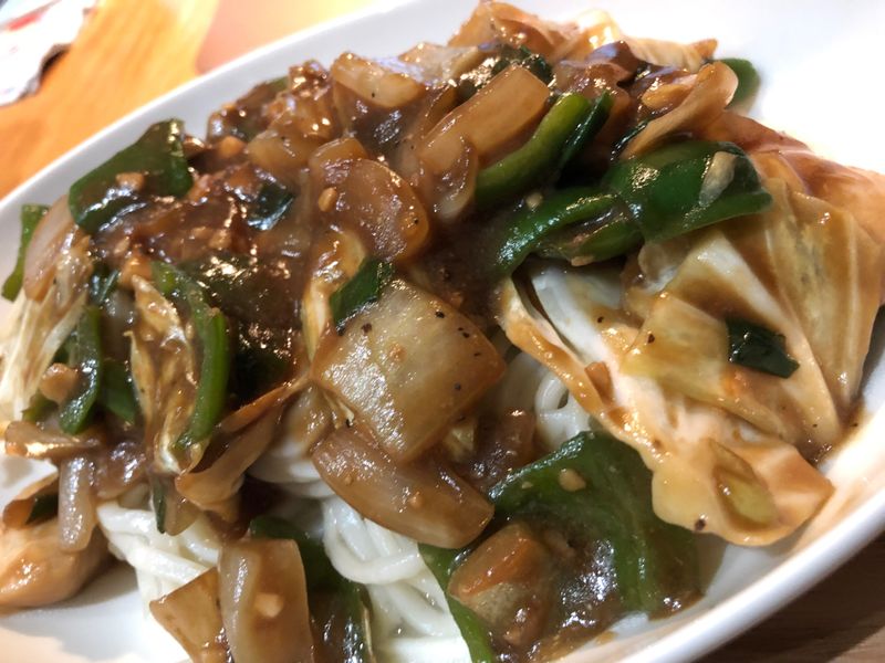 青椒雞丁燴麵