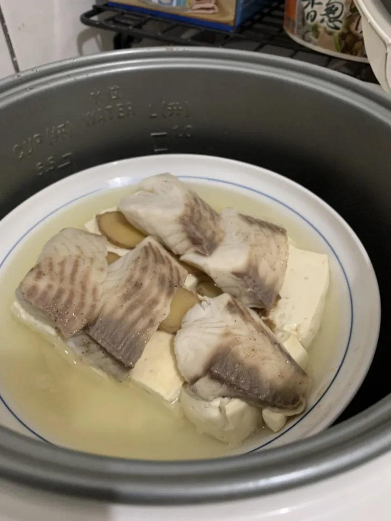 清蒸鯛魚豆腐(電子鍋)