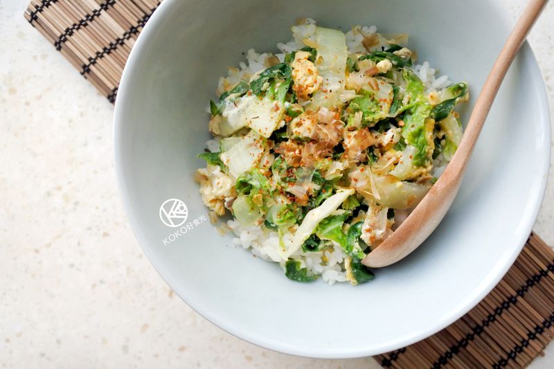 和風白菜雞蛋丼(省時省錢省力)