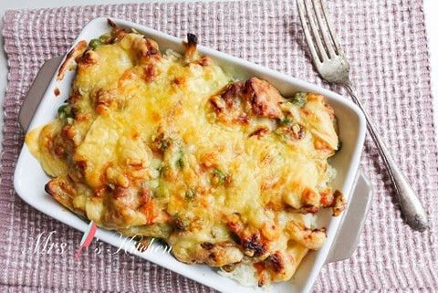 烤起司白醬雞皇飯