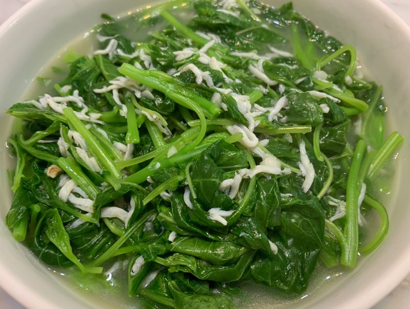 莧菜燴吻仔魚