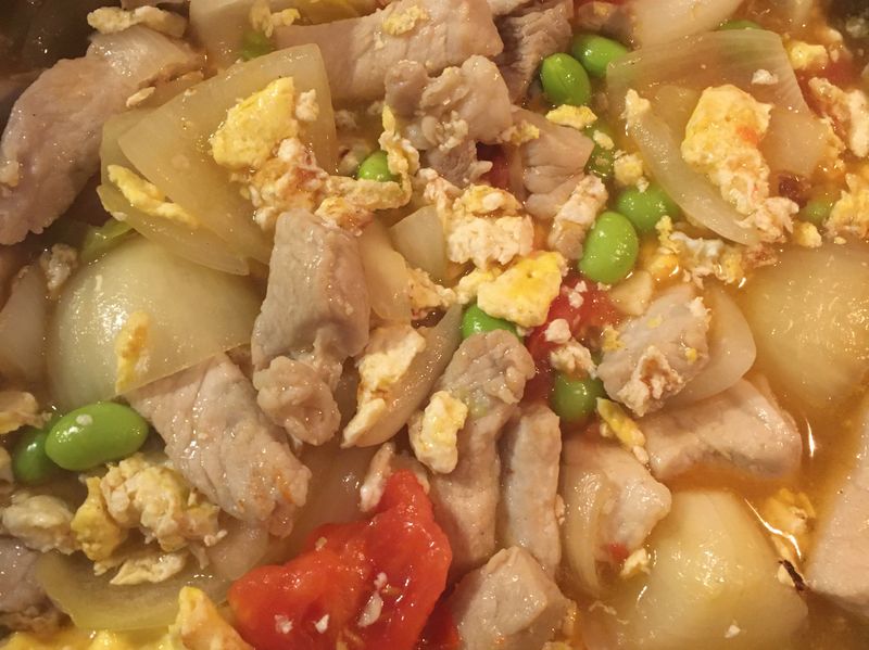 番茄蛋肉蓋飯