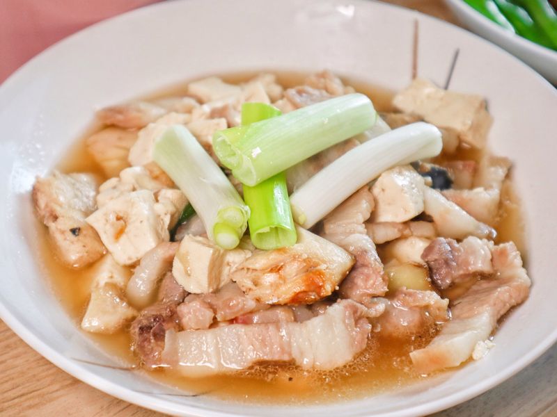 古早味鹹魚(薄鹽鯖魚)豬五花煮