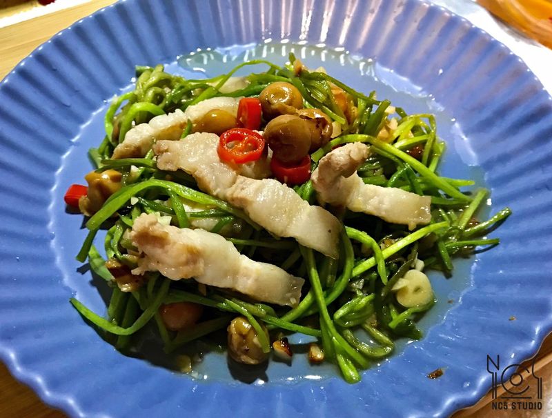 全聯食譜之爸爸回家做晚飯-破布子炒水蓮